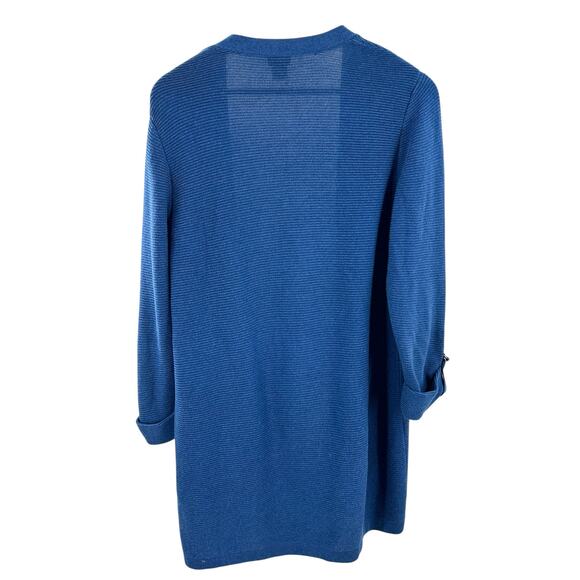Chico’s Cardigan Women’s 2 US Large Blue Knit Open Front‎ Lightweight - Picture 7 of 9